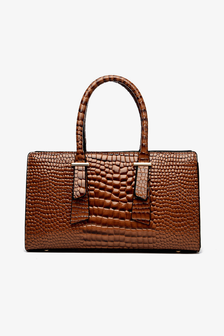 Textured PU Leather Handbag - Super Amazing Store