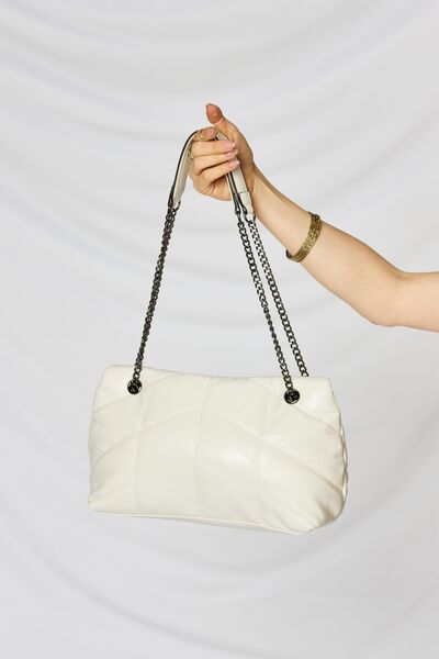 SHOMICO PU Leather Chain Handbag Trendsi