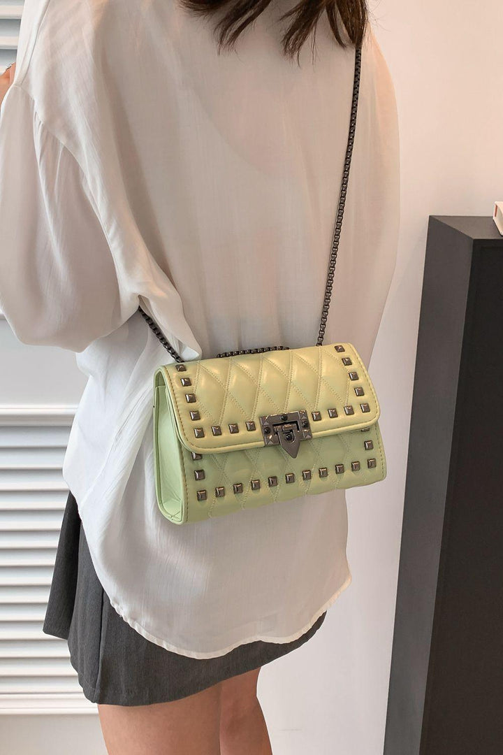 Studded PU Leather Crossbody Bag - Super Amazing Store