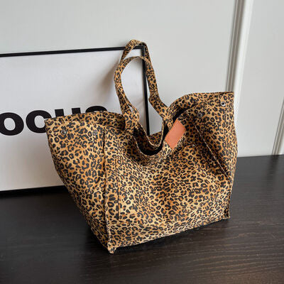 Leopard Canvas Tote Bag Trendsi