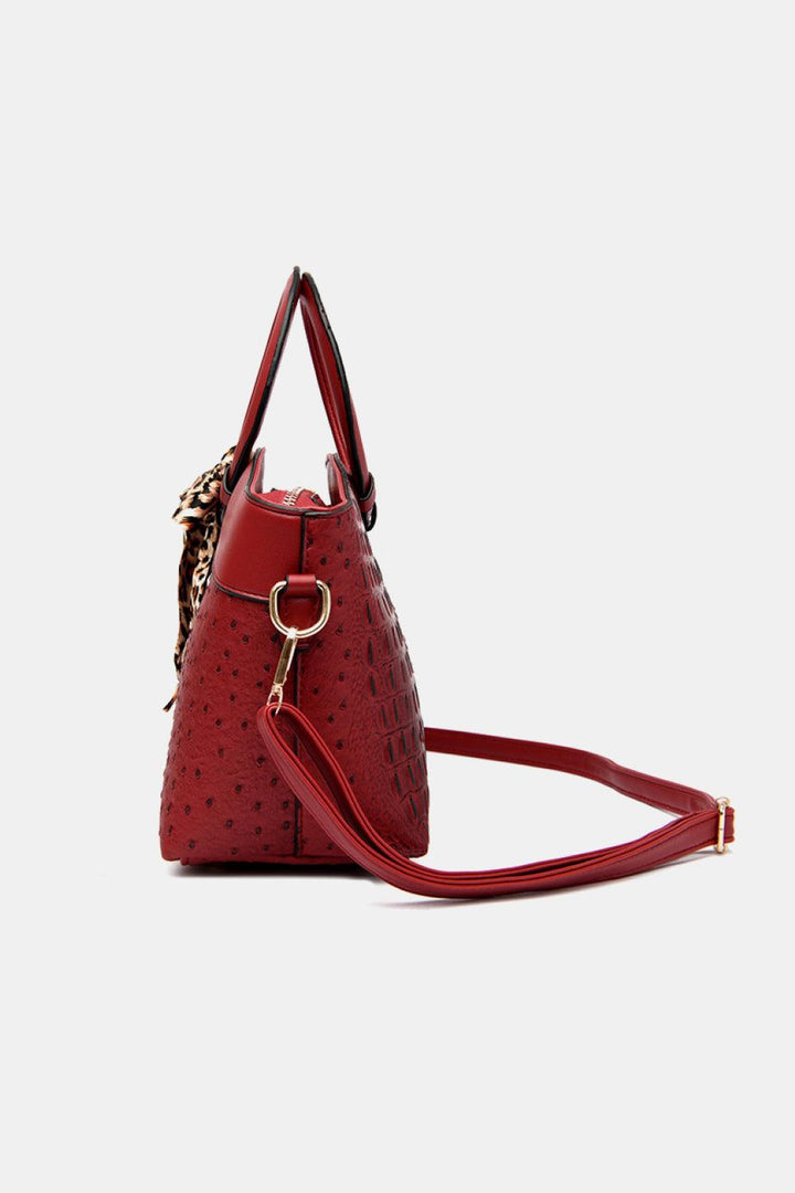 PU Leather Leopard Tie Shoulder Bag - Super Amazing Store