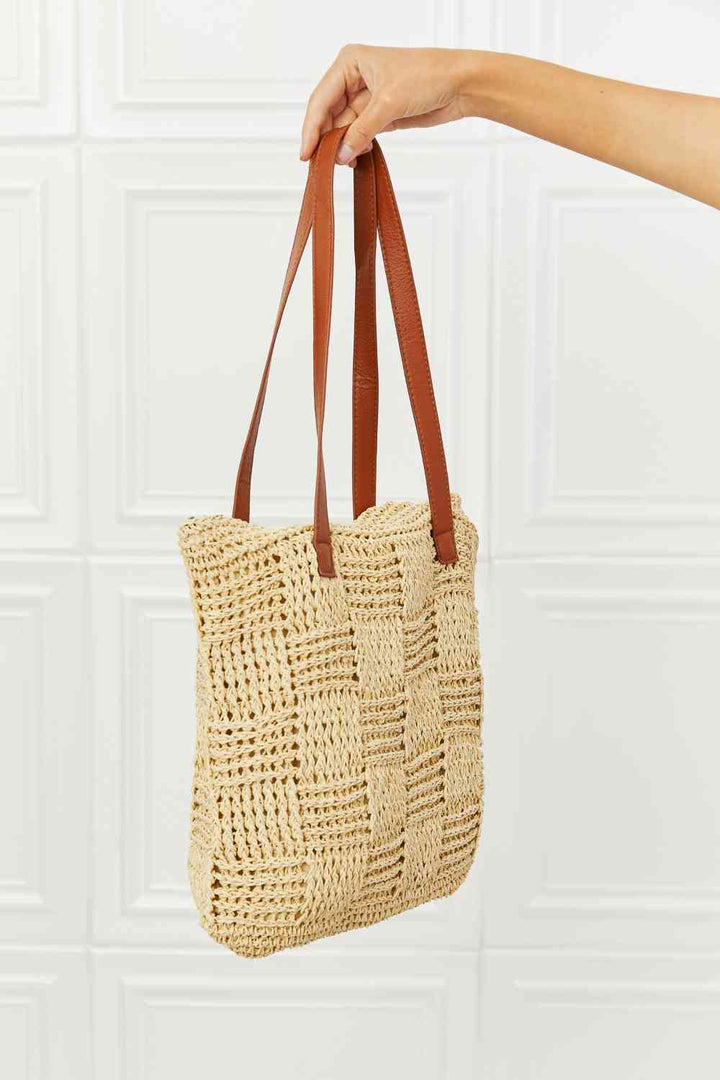 Fame Picnic Date Straw Tote Bag Trendsi