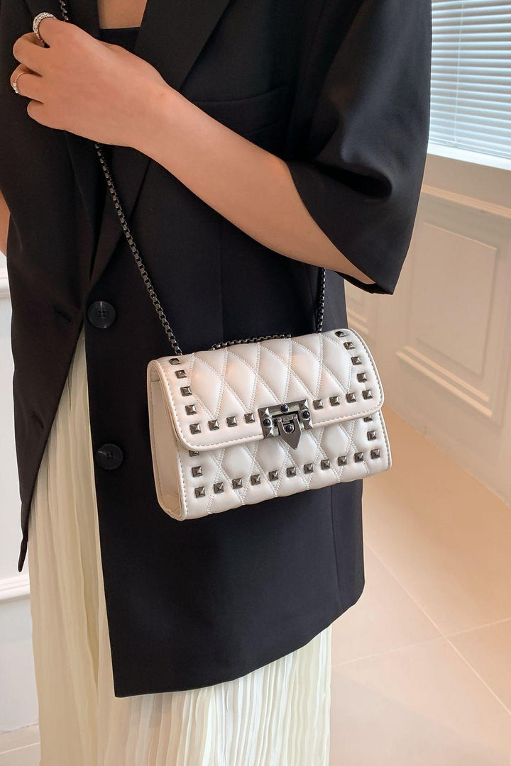 Studded PU Leather Crossbody Bag - Super Amazing Store