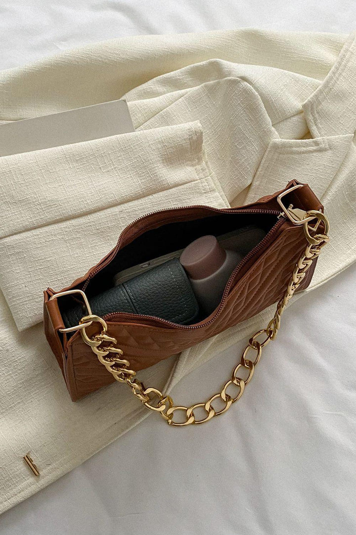 Textured PU Leather Shoulder Bag - Super Amazing Store