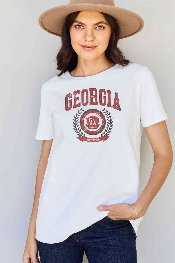 Simply Love Full Size GEORGIA Graphic T-Shirt Trendsi