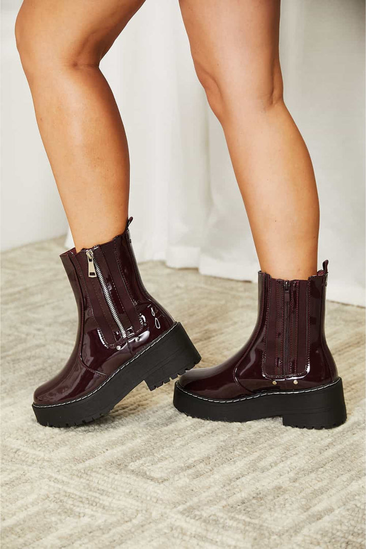 Forever Link Side Zip Platform Boots - Super Amazing Store