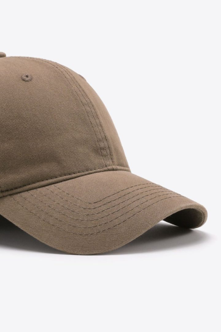 Plain Adjustable Cotton Baseball Cap Trendsi