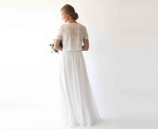 Romantic Style Bridal Chiffon Skirt #3033 - Super Amazing Store