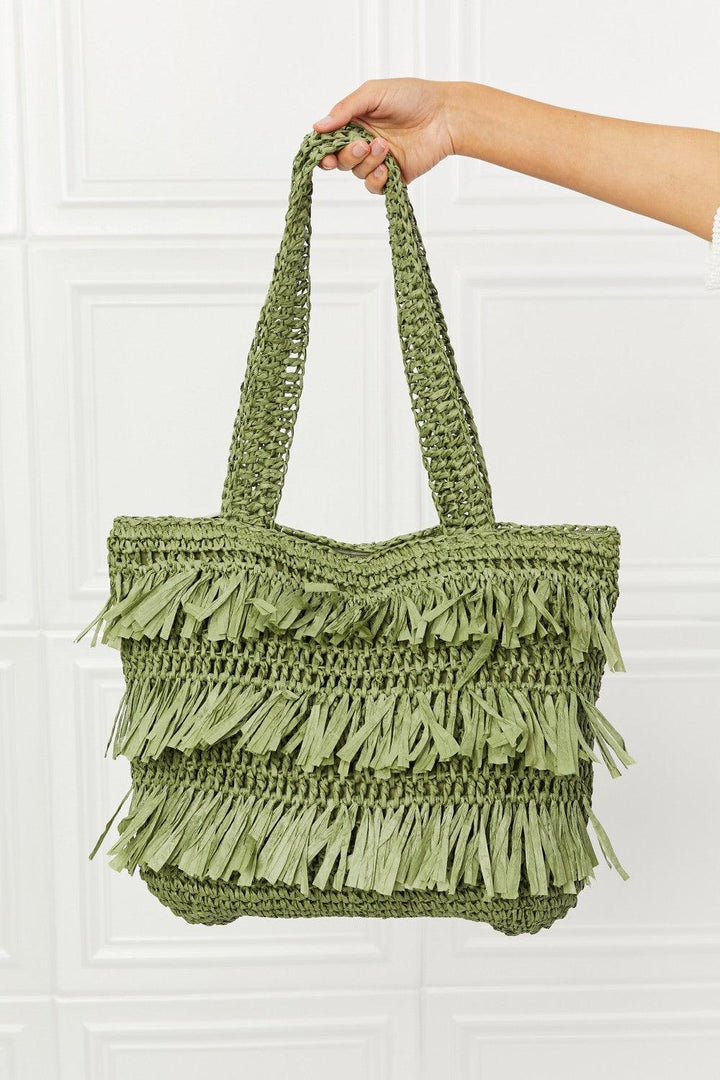 Fame The Last Straw Fringe Straw Tote Bag - Super Amazing Store