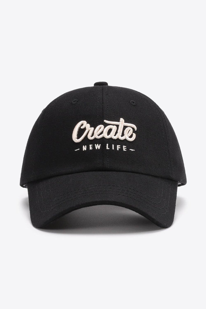 CREATE NEW LIFE Adjustable Cotton Baseball Cap - Super Amazing Store