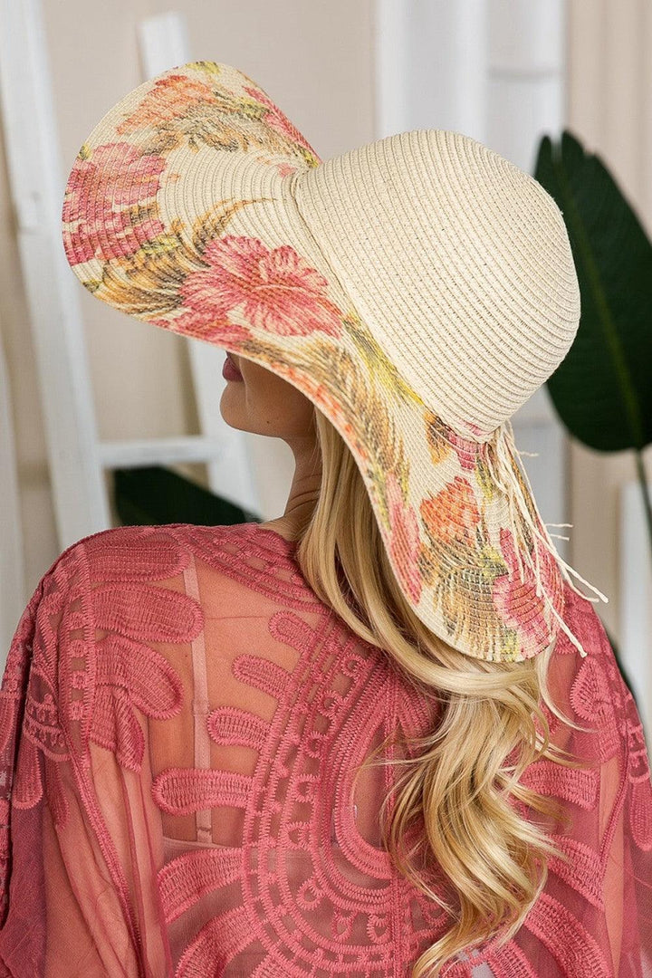 Justin Taylor Floral Bow Detail Sunhat - Super Amazing Store