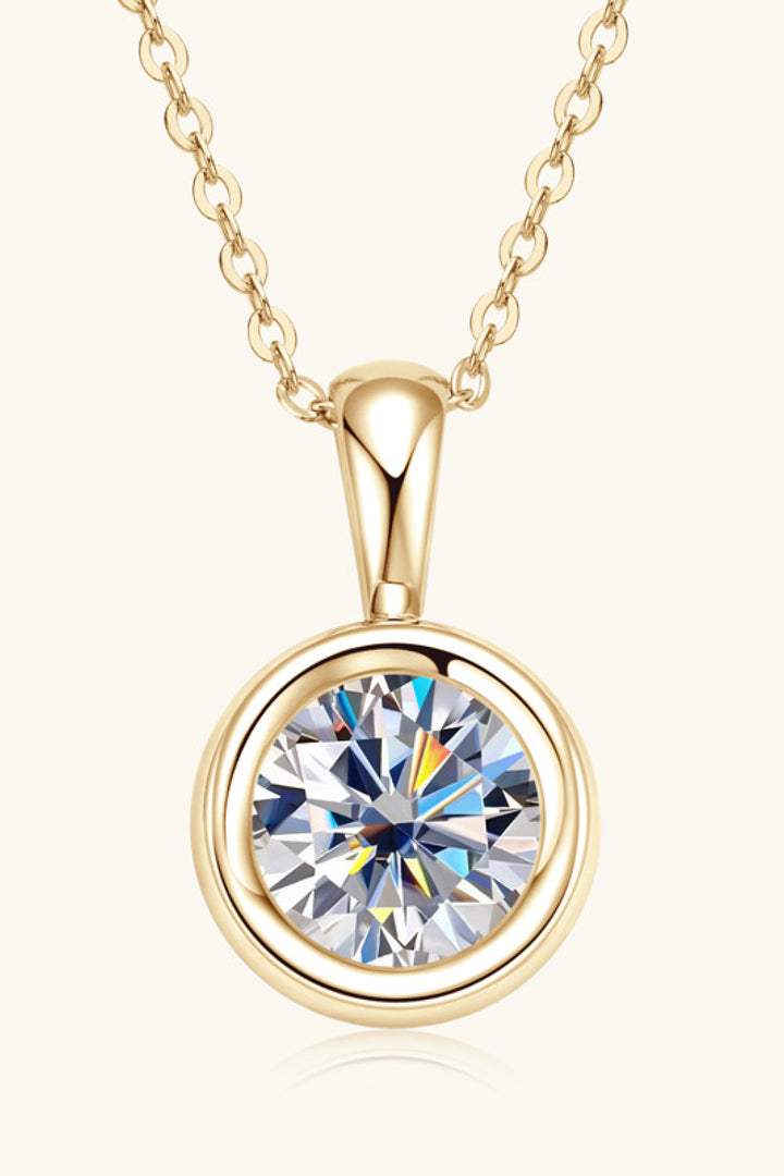 2 Carat Moissanite 925 Sterling Silver Necklace Trendsi