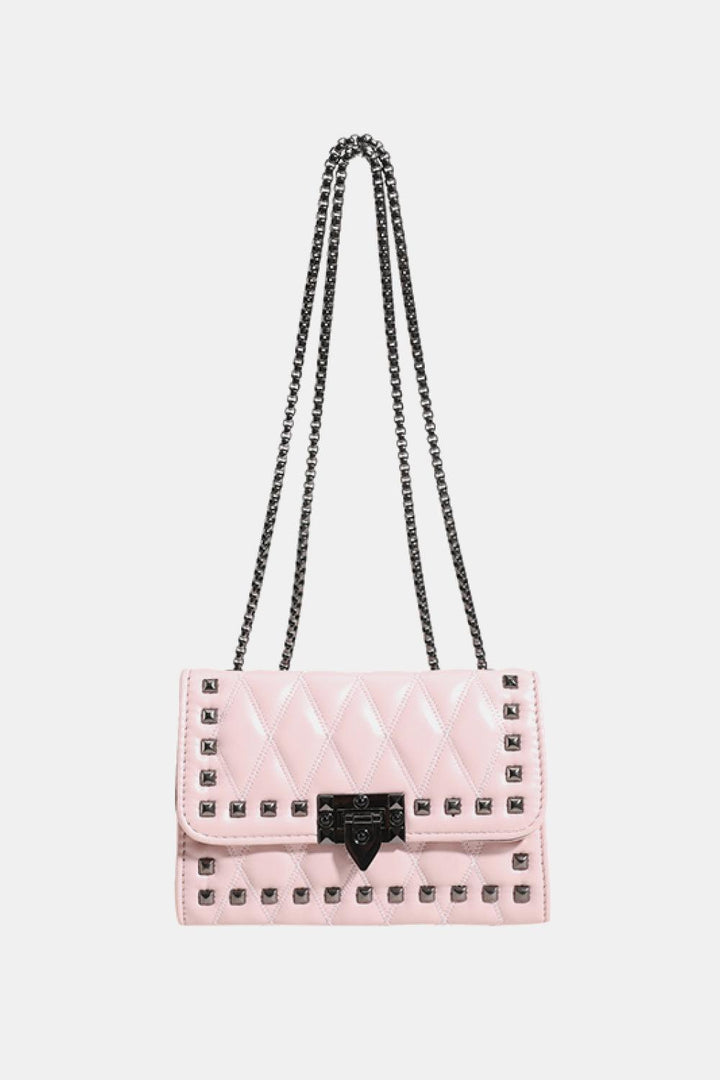 Studded PU Leather Crossbody Bag - Super Amazing Store