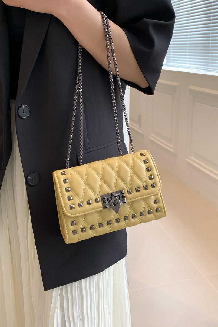 Studded PU Leather Crossbody Bag - Super Amazing Store