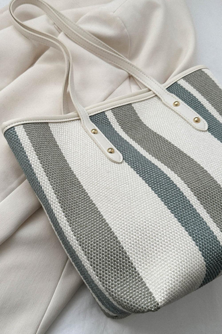 Striped Straw Tote Bag - Super Amazing Store