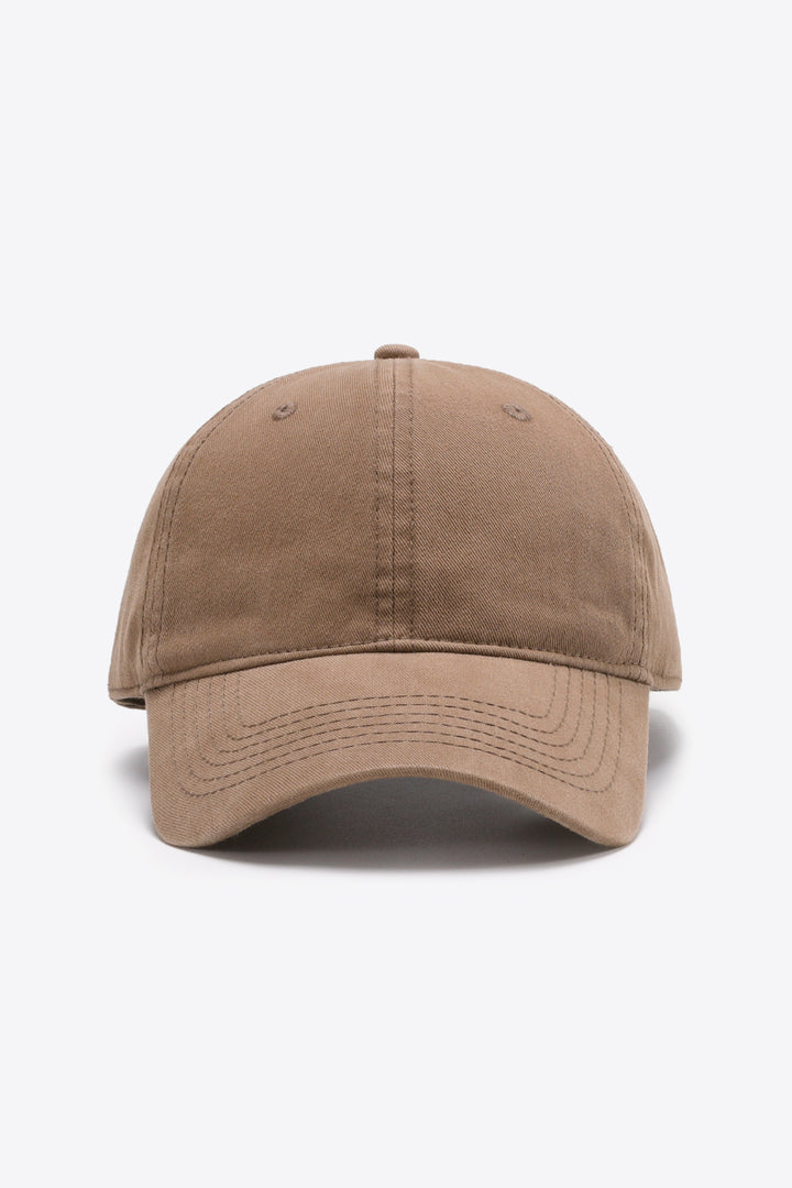 Plain Adjustable Cotton Baseball Cap Trendsi