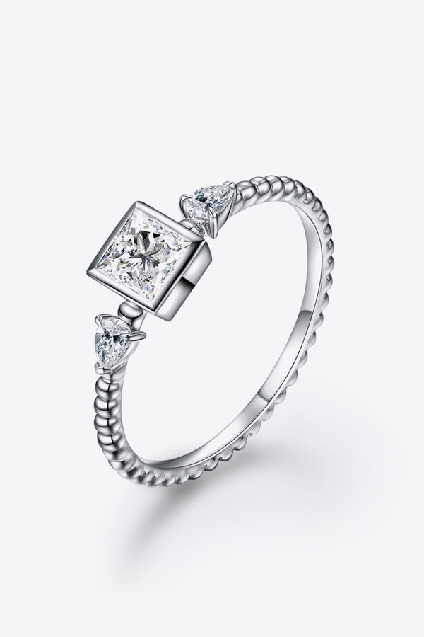 Moissanite Square Shape 925 Sterling Silver Ring - Super Amazing Store